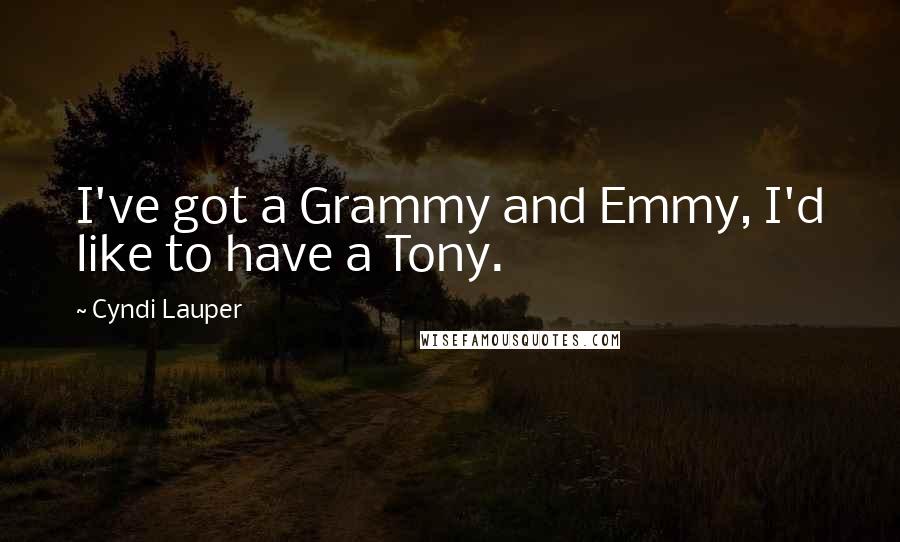 Cyndi Lauper Quotes: I've got a Grammy and Emmy, I'd like to have a Tony.