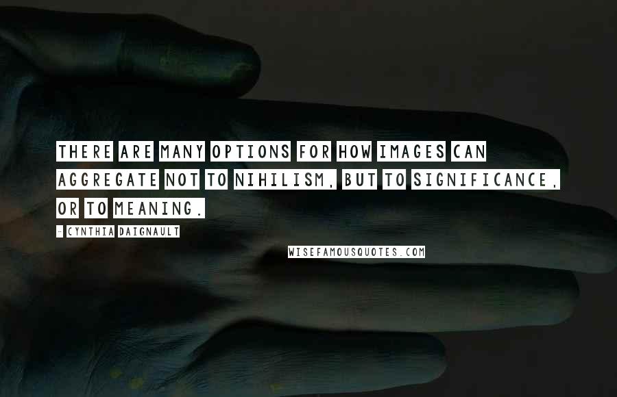 Cynthia Daignault Quotes: There are many options for how images can aggregate not to nihilism, but to significance, or to meaning.