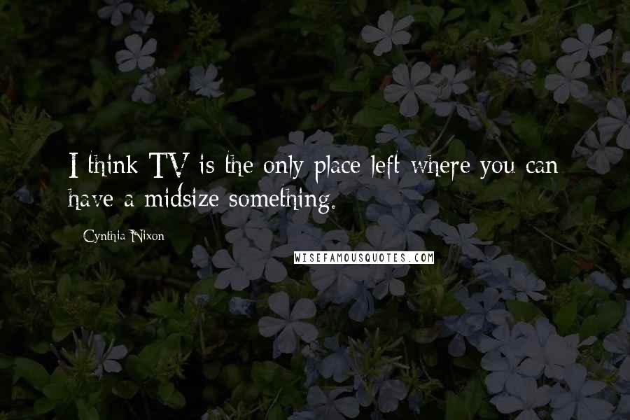 Cynthia Nixon Quotes: I think TV is the only place left where you can have a midsize something.