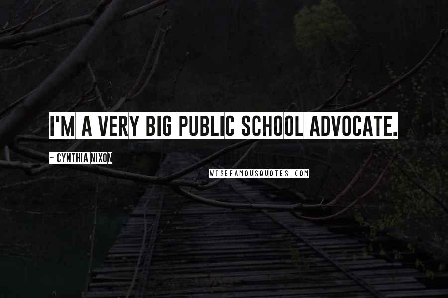 Cynthia Nixon Quotes: I'm a very big public school advocate.