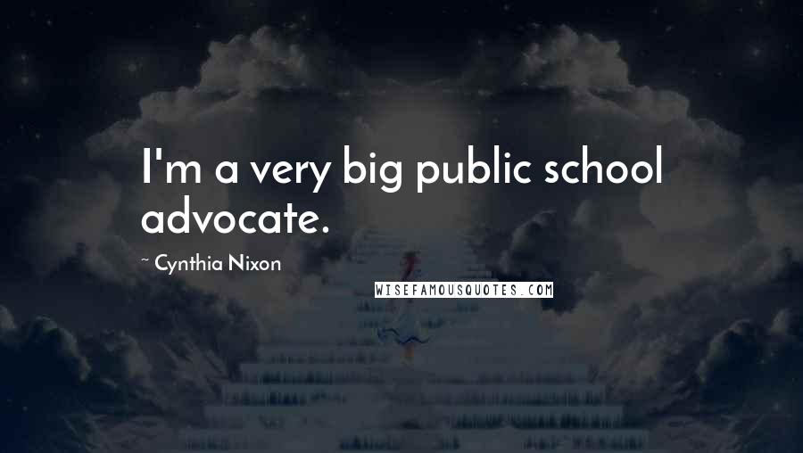 Cynthia Nixon Quotes: I'm a very big public school advocate.