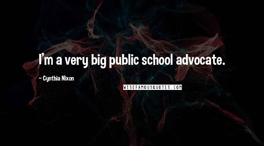 Cynthia Nixon Quotes: I'm a very big public school advocate.