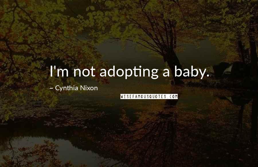 Cynthia Nixon Quotes: I'm not adopting a baby.