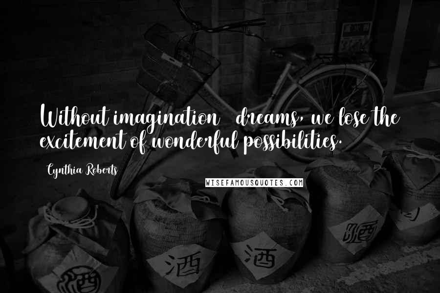 Cynthia Roberts Quotes: Without imagination & dreams, we lose the excitement of wonderful possibilities.