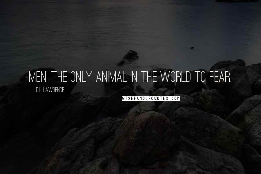 D.H. Lawrence Quotes: Men! The only animal in the world to fear.