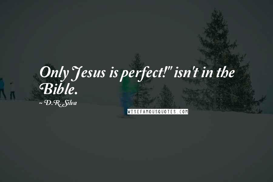 D.R. Silva Quotes: Only Jesus is perfect!" isn't in the Bible.