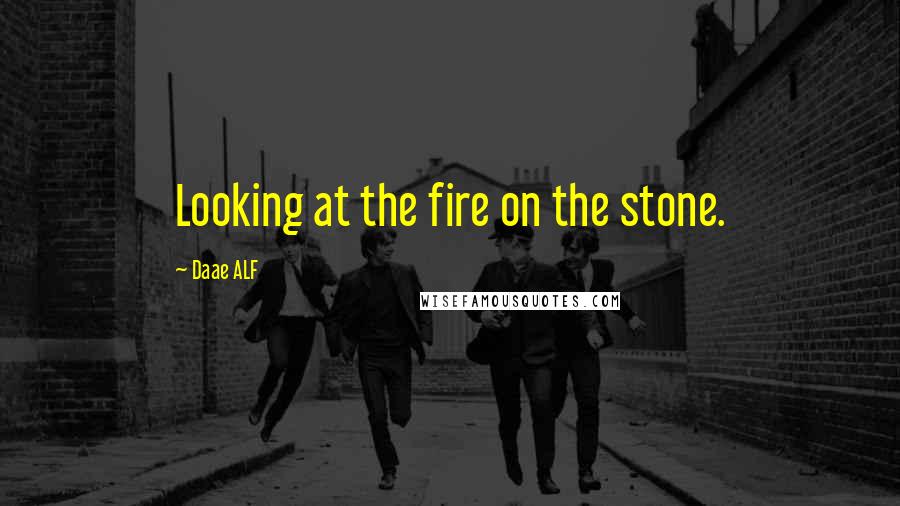 Daae ALF Quotes: Looking at the fire on the stone.