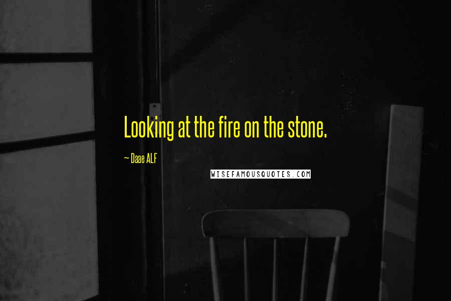 Daae ALF Quotes: Looking at the fire on the stone.