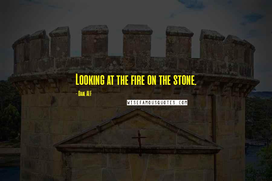 Daae ALF Quotes: Looking at the fire on the stone.