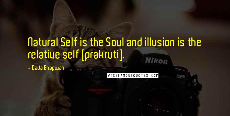 Dada Bhagwan Quotes: Natural Self is the Soul and illusion is the relative self [prakruti].
