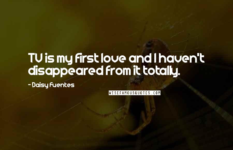 Daisy Fuentes Quotes: TV is my first love and I haven't disappeared from it totally.
