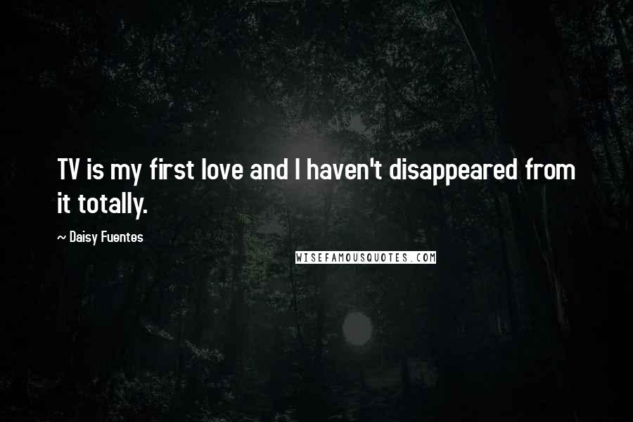 Daisy Fuentes Quotes: TV is my first love and I haven't disappeared from it totally.