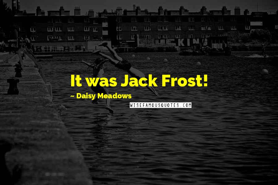 Daisy Meadows Quotes: It was Jack Frost!