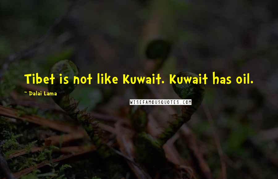 Dalai Lama Quotes: Tibet is not like Kuwait. Kuwait has oil.