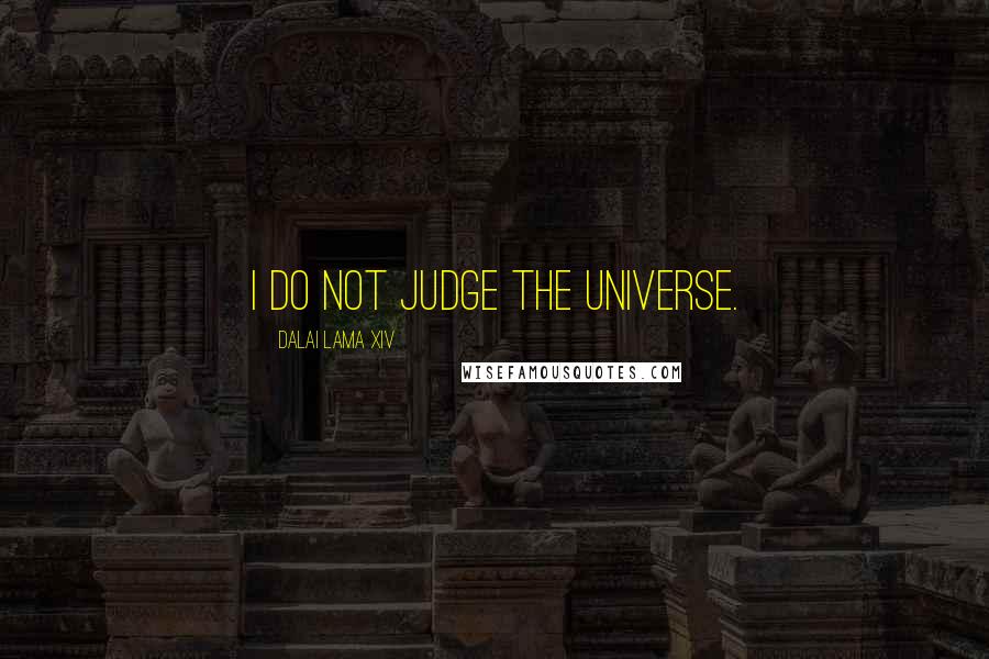 Dalai Lama XIV Quotes: I do not judge the universe.