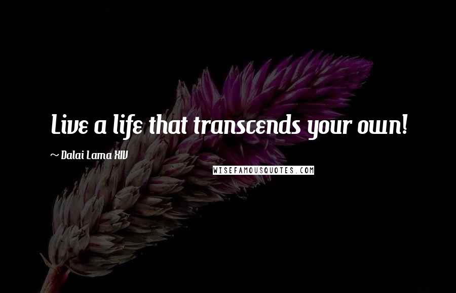 Dalai Lama XIV Quotes: Live a life that transcends your own!