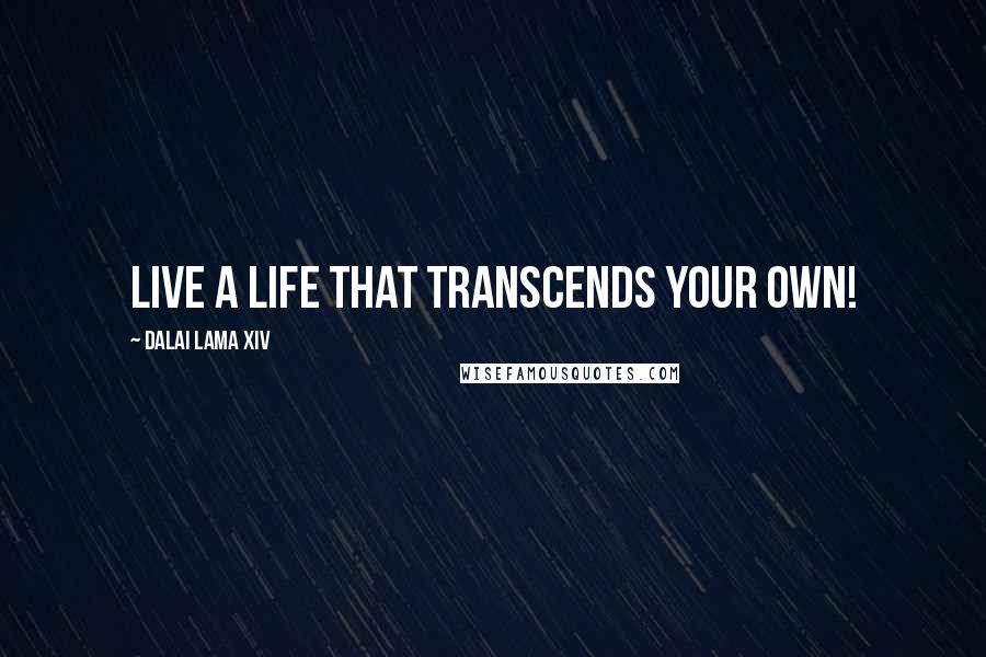 Dalai Lama XIV Quotes: Live a life that transcends your own!