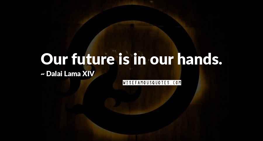 Dalai Lama XIV Quotes: Our future is in our hands.