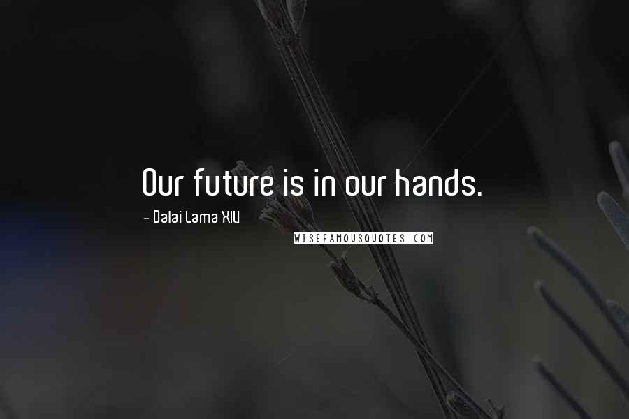 Dalai Lama XIV Quotes: Our future is in our hands.