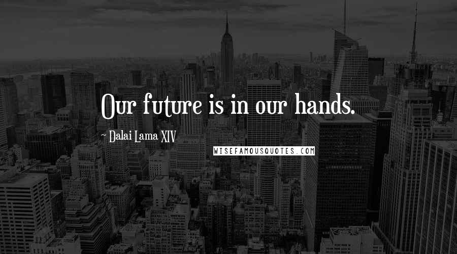 Dalai Lama XIV Quotes: Our future is in our hands.