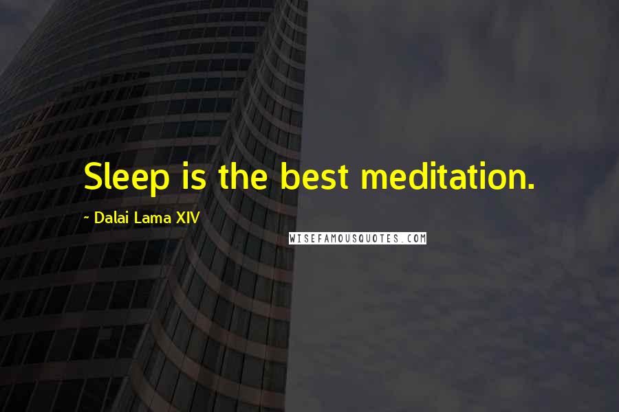 Dalai Lama XIV Quotes: Sleep is the best meditation.