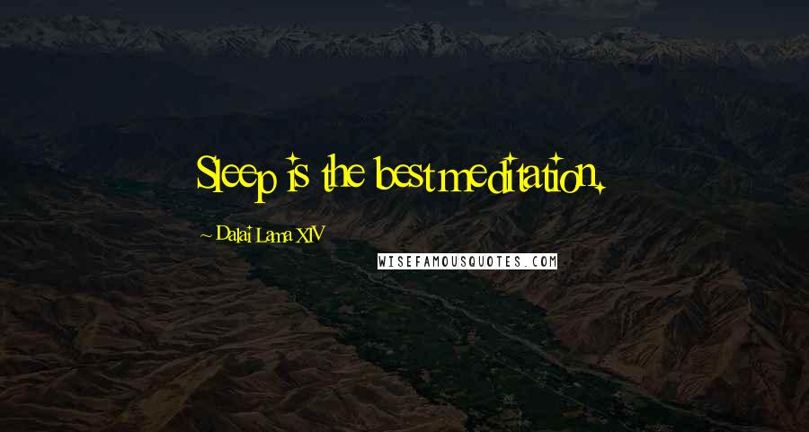 Dalai Lama XIV Quotes: Sleep is the best meditation.