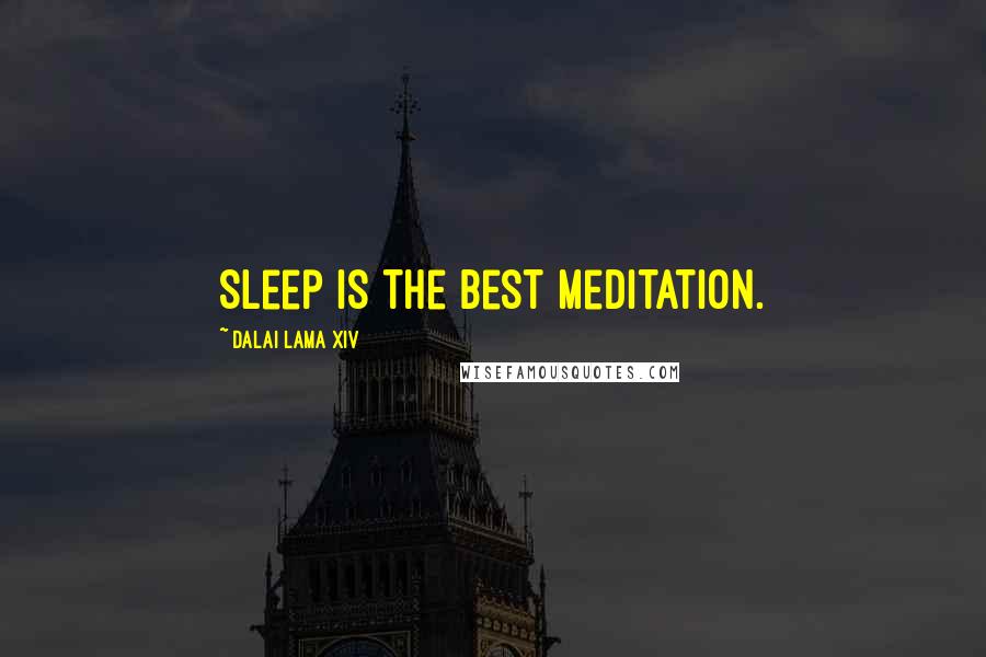 Dalai Lama XIV Quotes: Sleep is the best meditation.