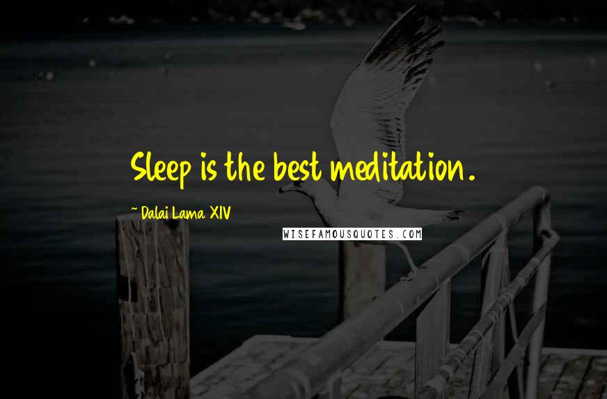 Dalai Lama XIV Quotes: Sleep is the best meditation.
