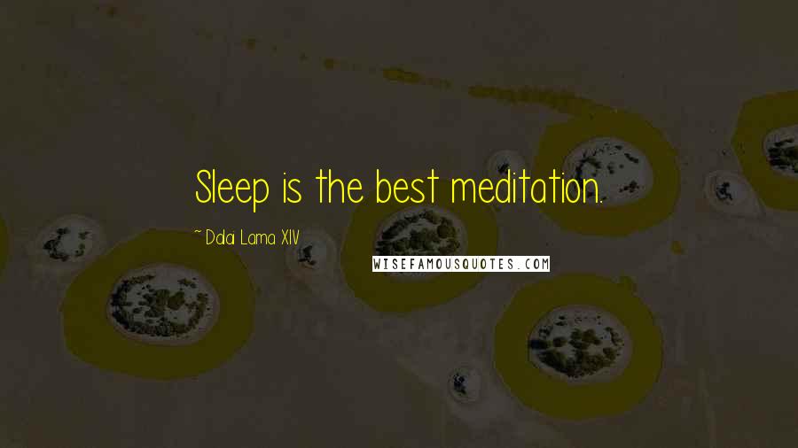 Dalai Lama XIV Quotes: Sleep is the best meditation.