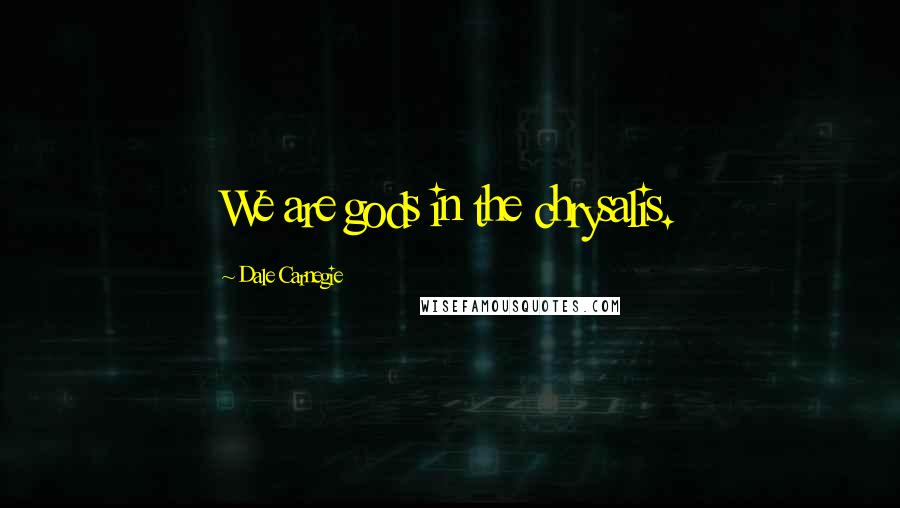 Dale Carnegie Quotes: We are gods in the chrysalis.