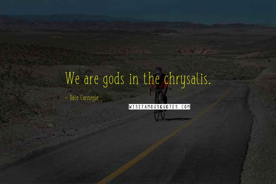 Dale Carnegie Quotes: We are gods in the chrysalis.