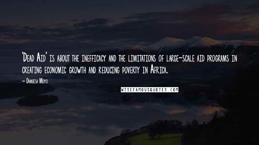 Dambisa Moyo Quotes: 'Dead Aid' is about the inefficacy and the limitations of large-scale aid programs in creating economic growth and reducing poverty in Africa.