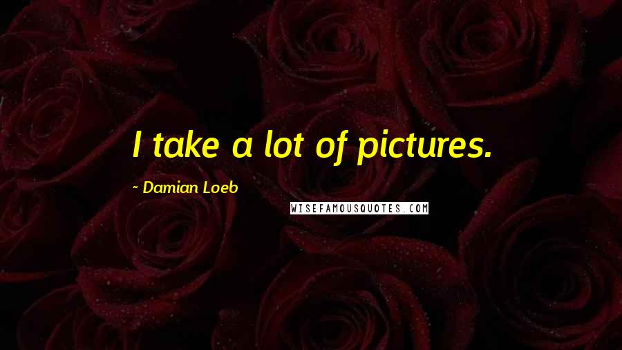 Damian Loeb Quotes: I take a lot of pictures.