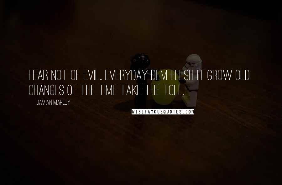 Damian Marley Quotes: Fear not of evil.. Everyday dem flesh it grow old Changes of the time take the toll.