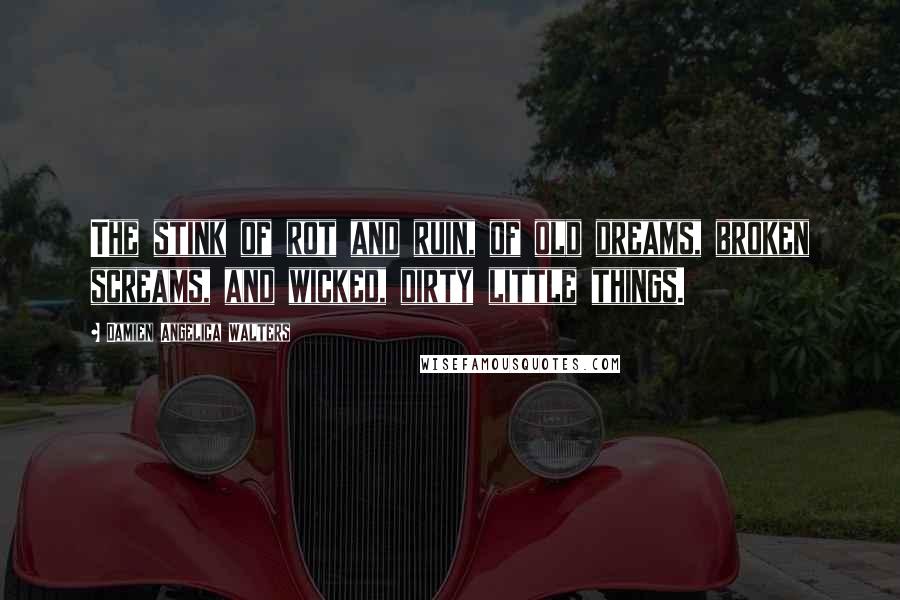 Damien Angelica Walters Quotes: The stink of rot and ruin, of old dreams, broken screams, and wicked, dirty little things.