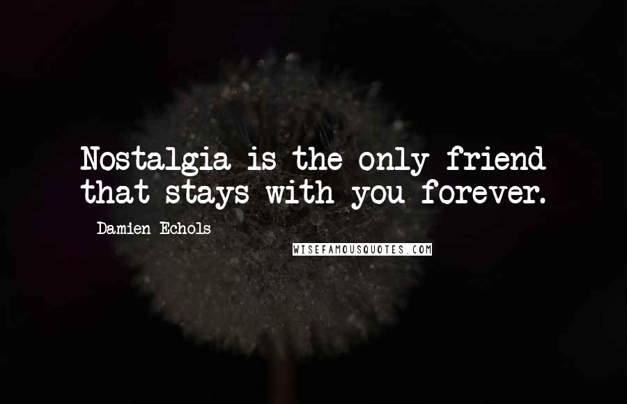 Damien Echols Quotes: Nostalgia is the only friend that stays with you forever.