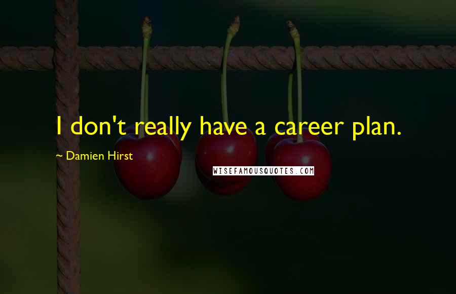 Damien Hirst Quotes: I don't really have a career plan.