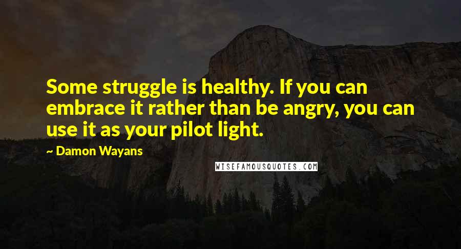 Damon Wayans Quotes: Some struggle is healthy. If you can embrace it rather than be angry, you can use it as your pilot light.