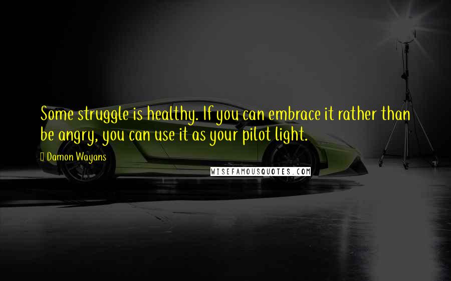 Damon Wayans Quotes: Some struggle is healthy. If you can embrace it rather than be angry, you can use it as your pilot light.