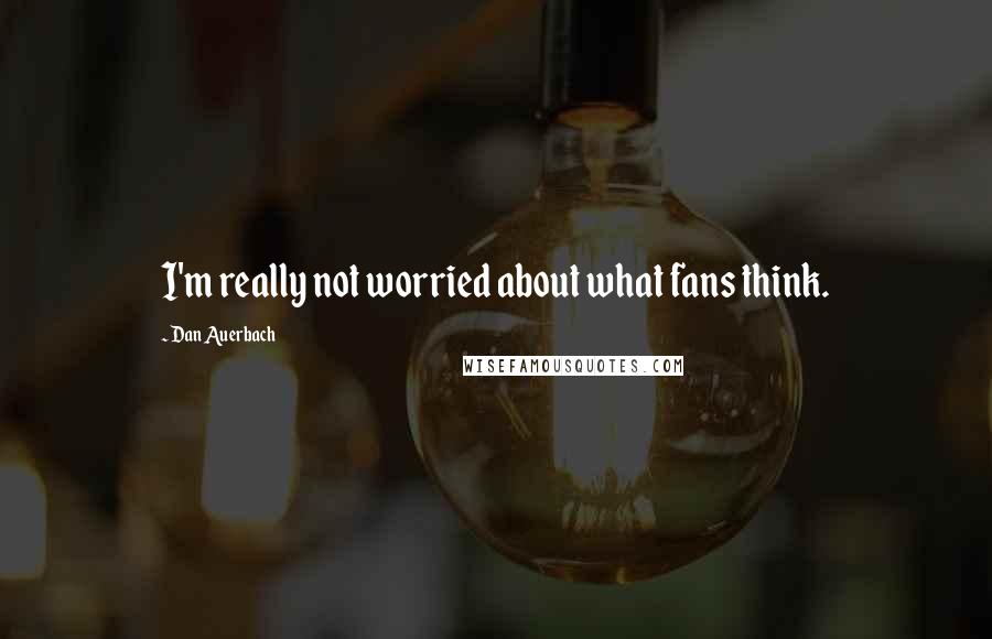 Dan Auerbach Quotes: I'm really not worried about what fans think.