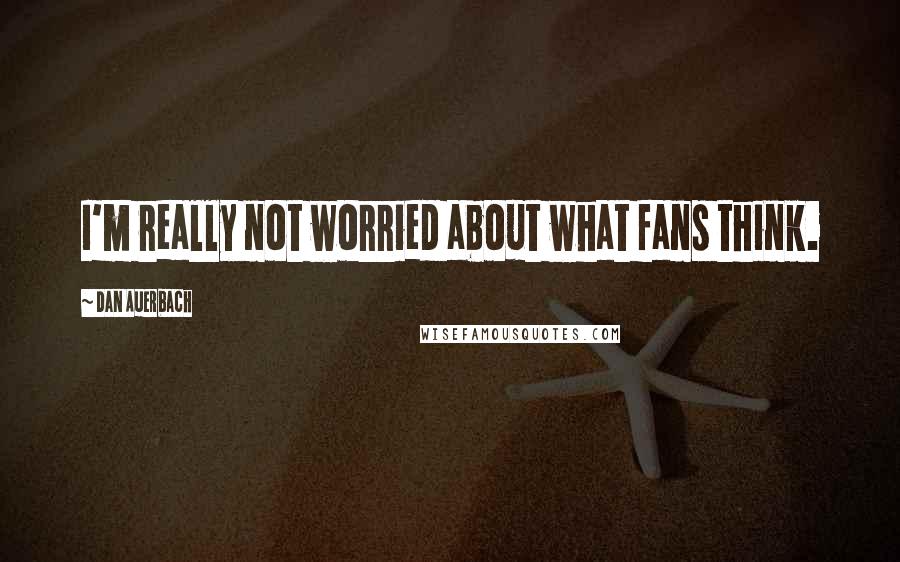 Dan Auerbach Quotes: I'm really not worried about what fans think.