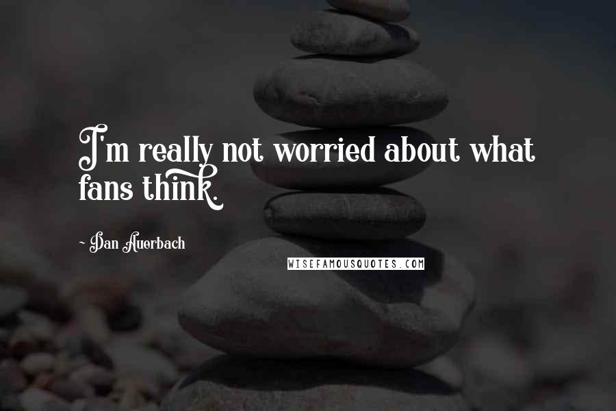 Dan Auerbach Quotes: I'm really not worried about what fans think.