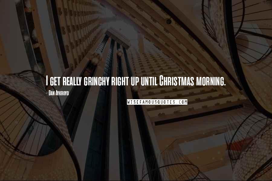 Dan Aykroyd Quotes: I get really grinchy right up until Christmas morning.