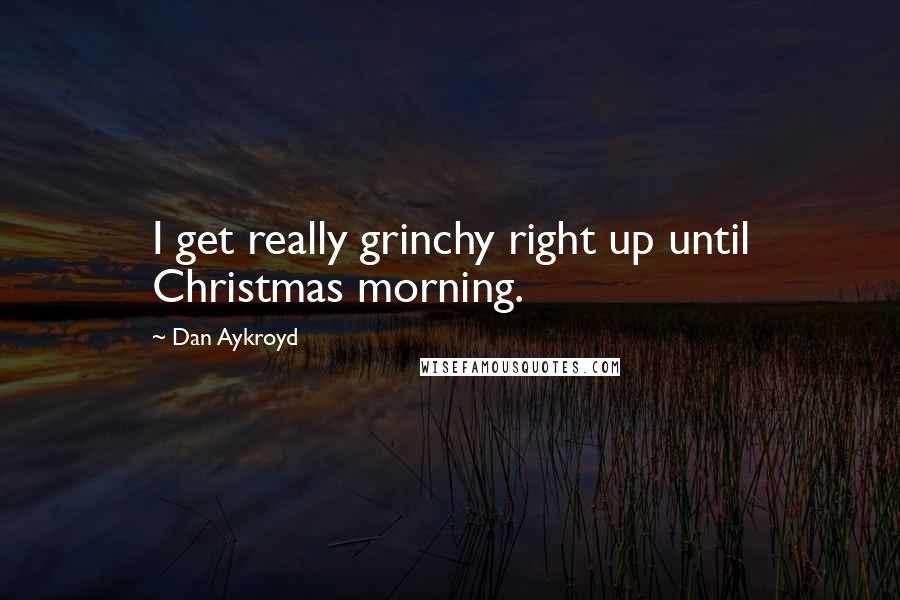 Dan Aykroyd Quotes: I get really grinchy right up until Christmas morning.