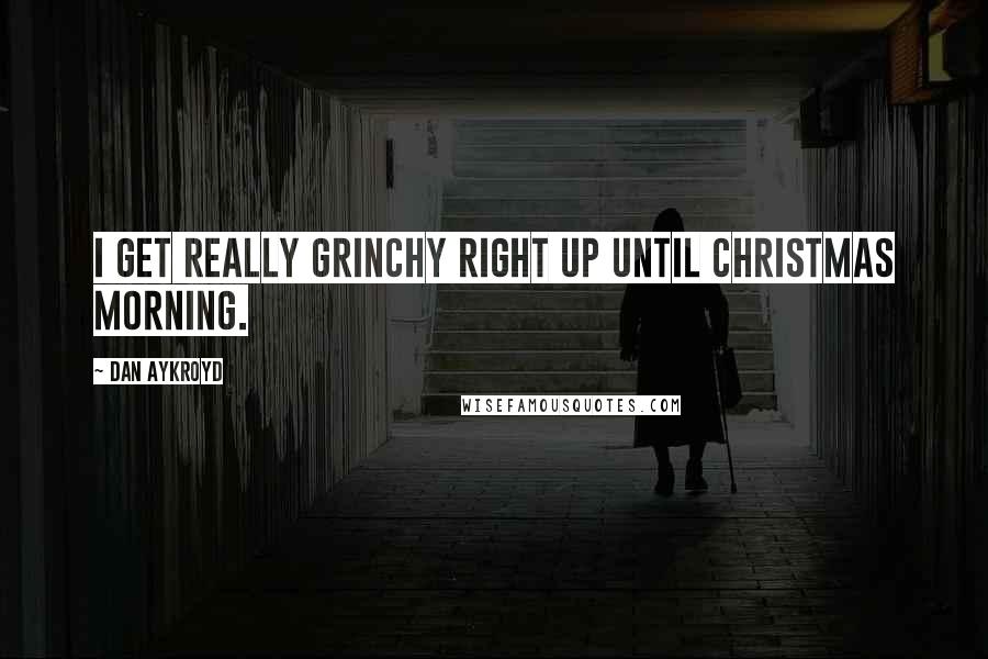 Dan Aykroyd Quotes: I get really grinchy right up until Christmas morning.