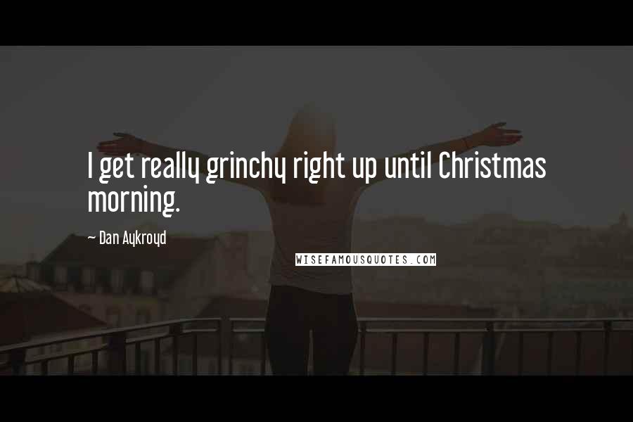 Dan Aykroyd Quotes: I get really grinchy right up until Christmas morning.