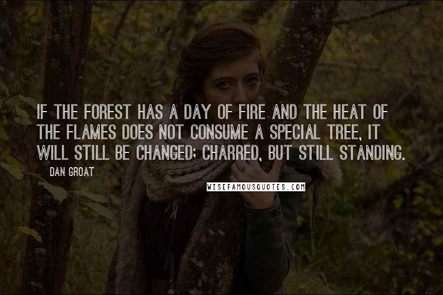 Dan Groat Quotes: If the forest has a day of fire and the heat of the flames does not consume a special tree, it will still be changed; charred, but still standing.