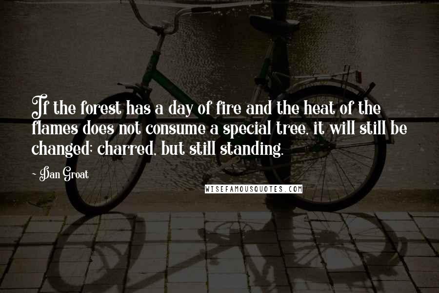 Dan Groat Quotes: If the forest has a day of fire and the heat of the flames does not consume a special tree, it will still be changed; charred, but still standing.