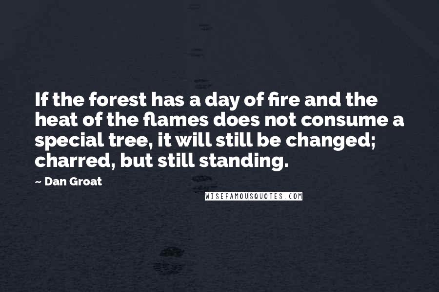 Dan Groat Quotes: If the forest has a day of fire and the heat of the flames does not consume a special tree, it will still be changed; charred, but still standing.