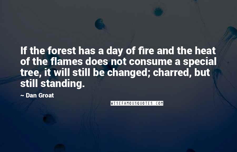 Dan Groat Quotes: If the forest has a day of fire and the heat of the flames does not consume a special tree, it will still be changed; charred, but still standing.